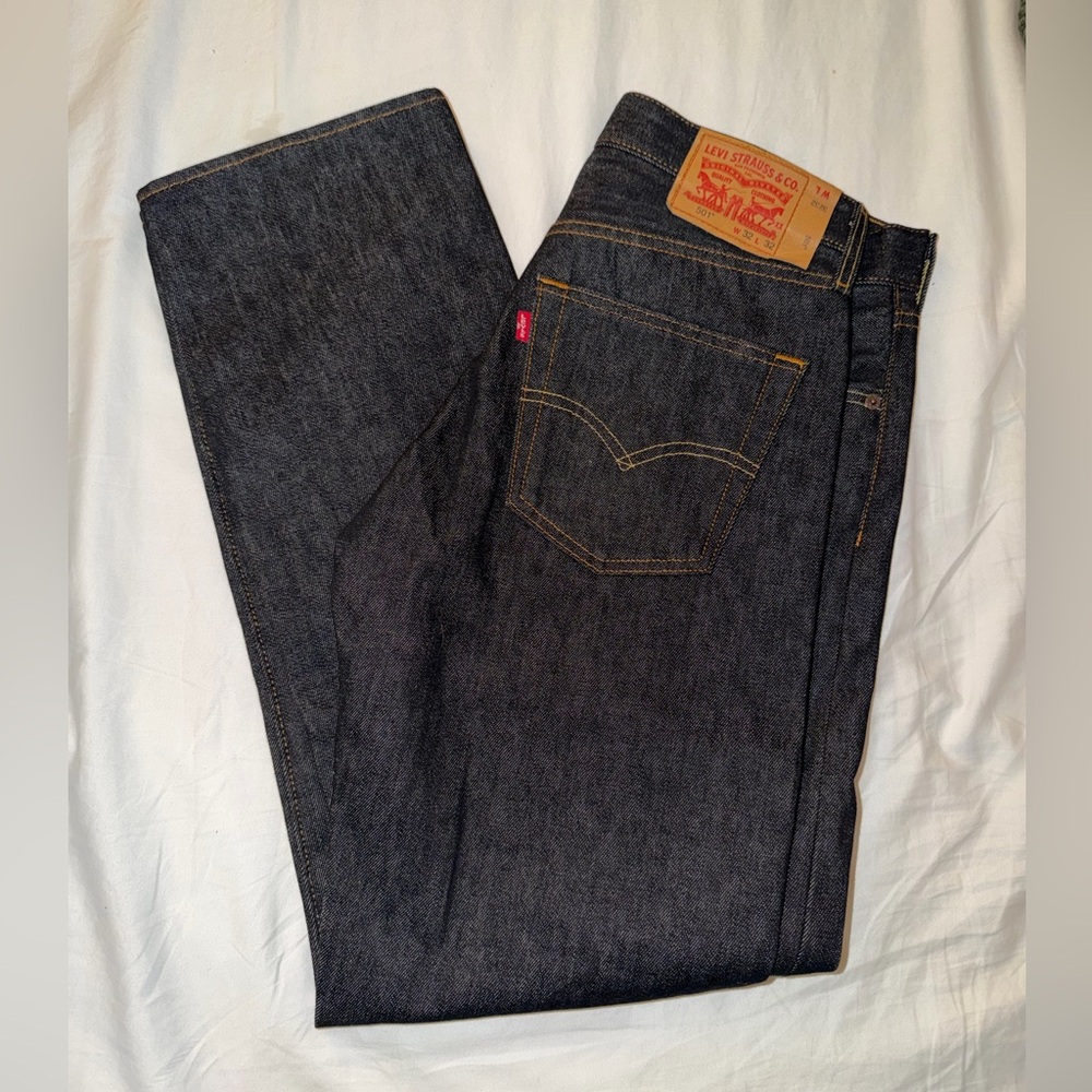 Levi Strauss - 501 Jeans - 32x32 - Black - Dark Blue - Button Fly Levis Levi’s